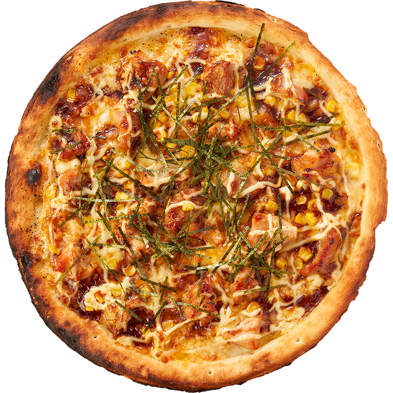 香ばし厚切りチキンの濃厚照り焼きピザ