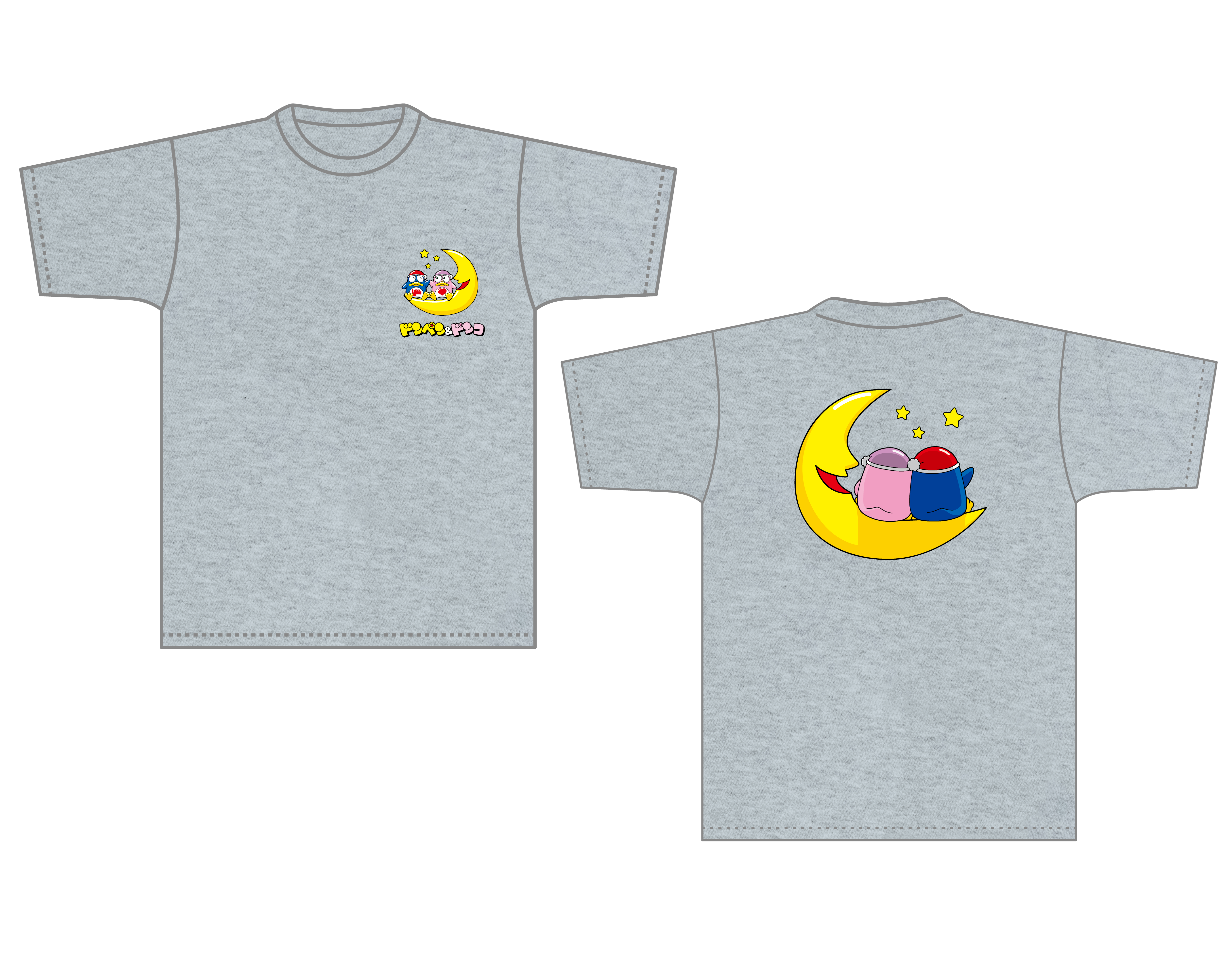 ドンペン&ドンコ刺繍さがらTシャツ アッシュグレー