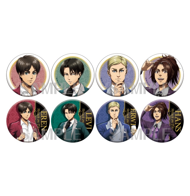 進撃の巨人  描き下ろし缶バッジコレクション（全8種）