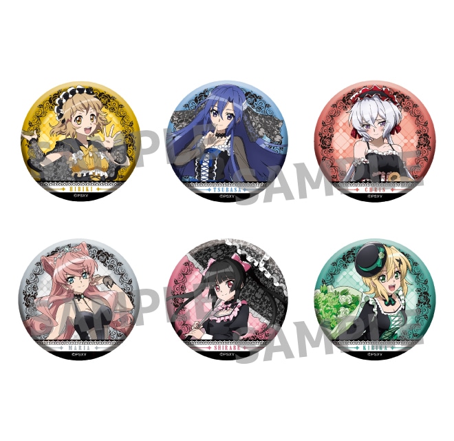 戦姫絶唱シンフォギアXV 描き下ろし缶バッジコレクション【ゴシックドレスver.】(全6種)