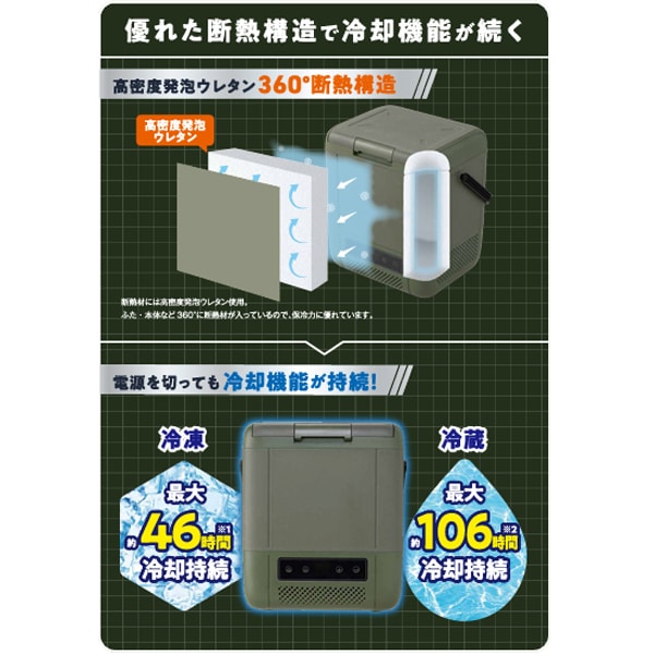 18Lタテ型持ち運べる冷凍冷蔵庫