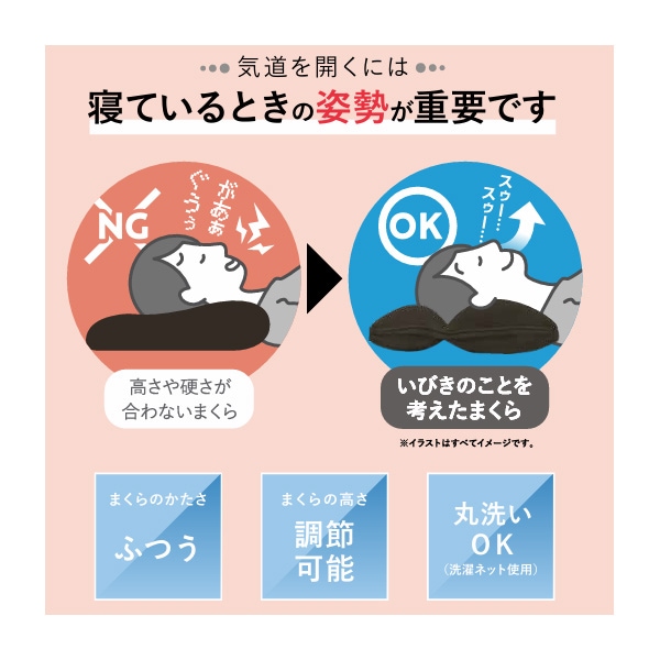 いびきのことを考えたまくら リニューアル！